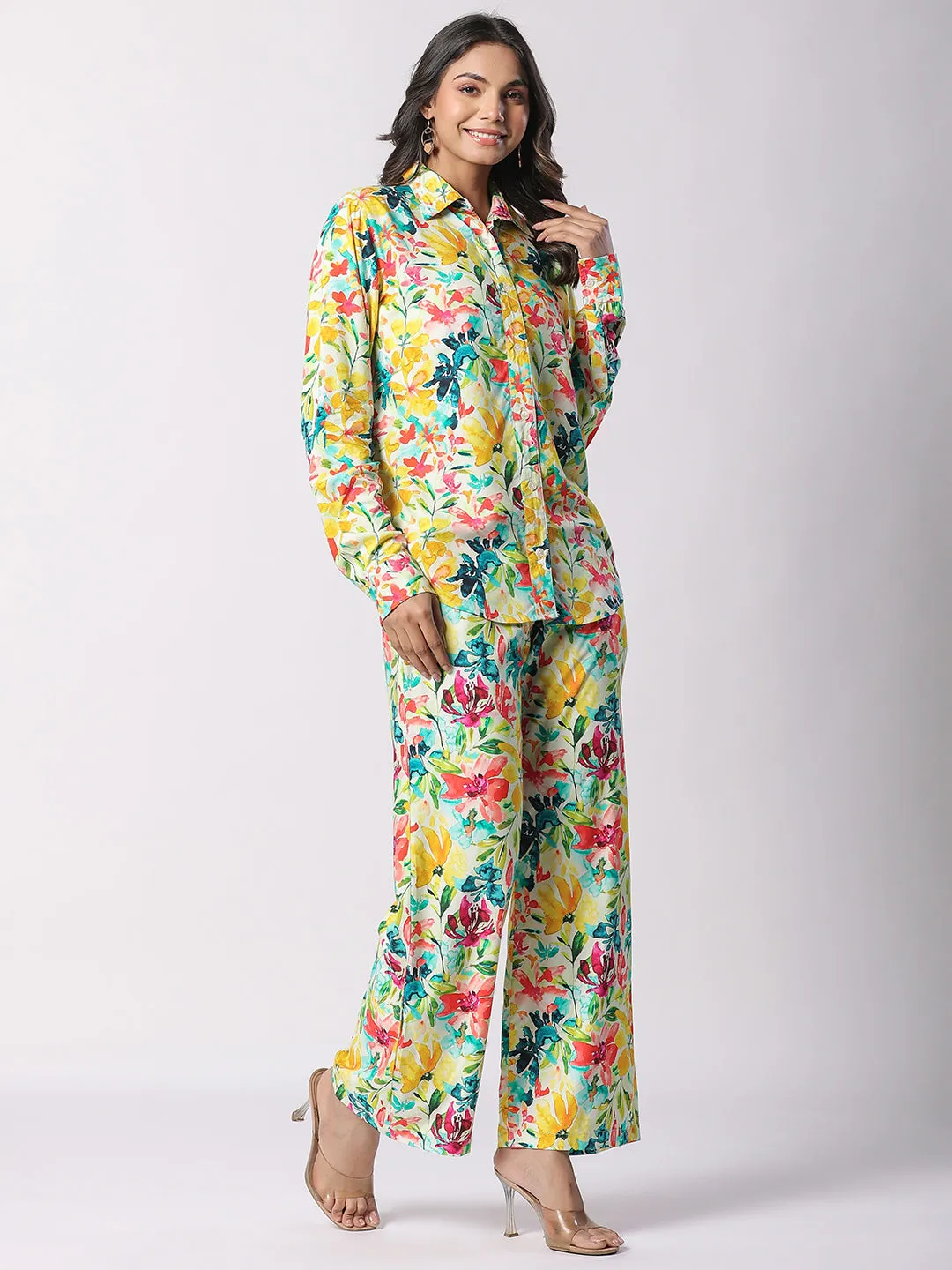 Multi Botanic Printed Modal Co-ord Set