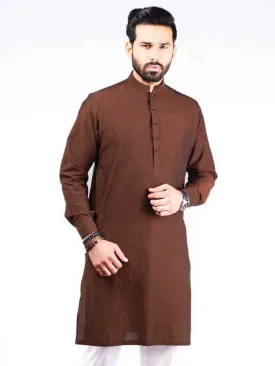 Nabeel & Aqeel Rust Gold Kurta REGULAR FIT NKURJ023