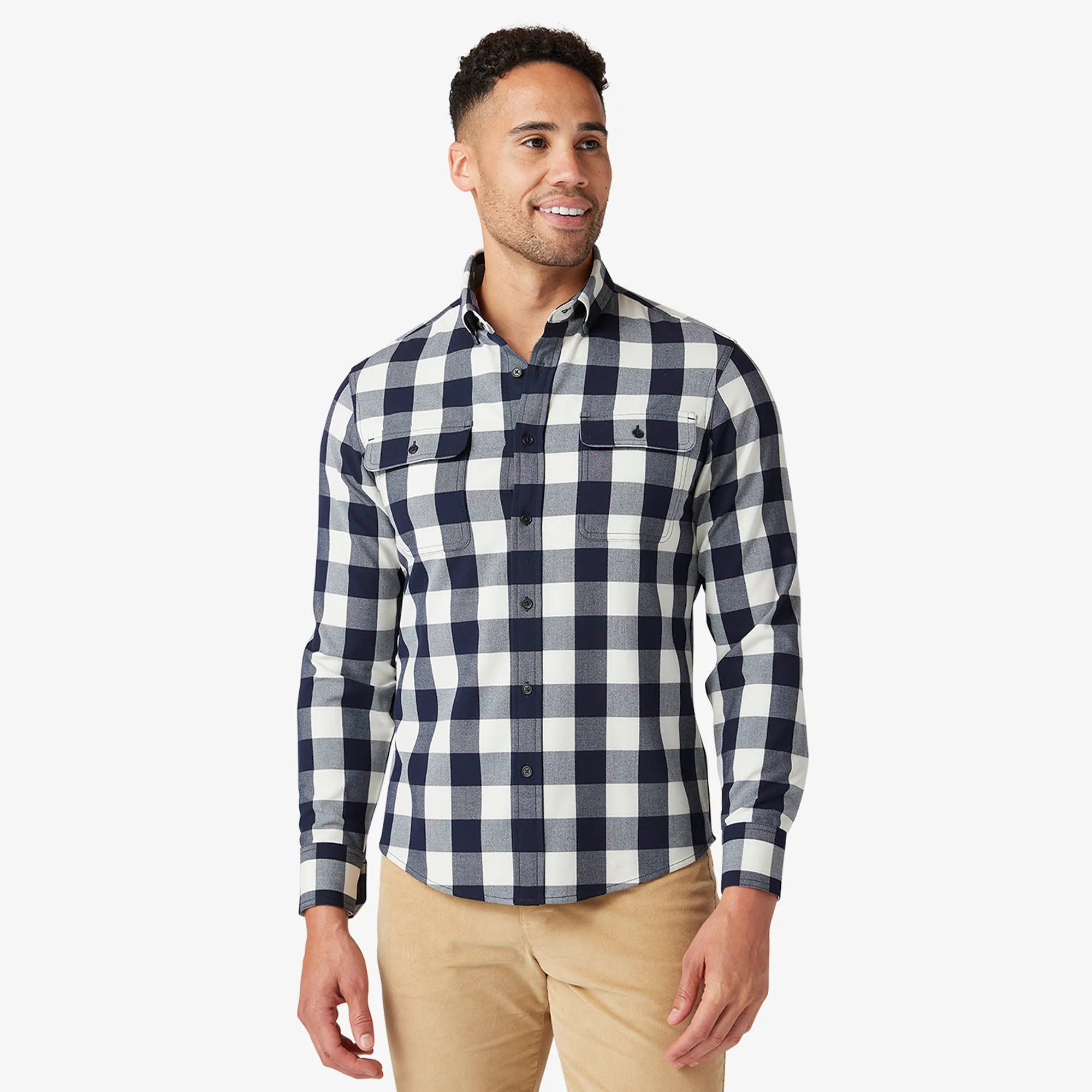 Navy Buffalo Plaid