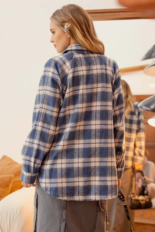 OLLIE OVERSIZED COLLARED LONG SLEEVE BUTTON DOWN SHIRT