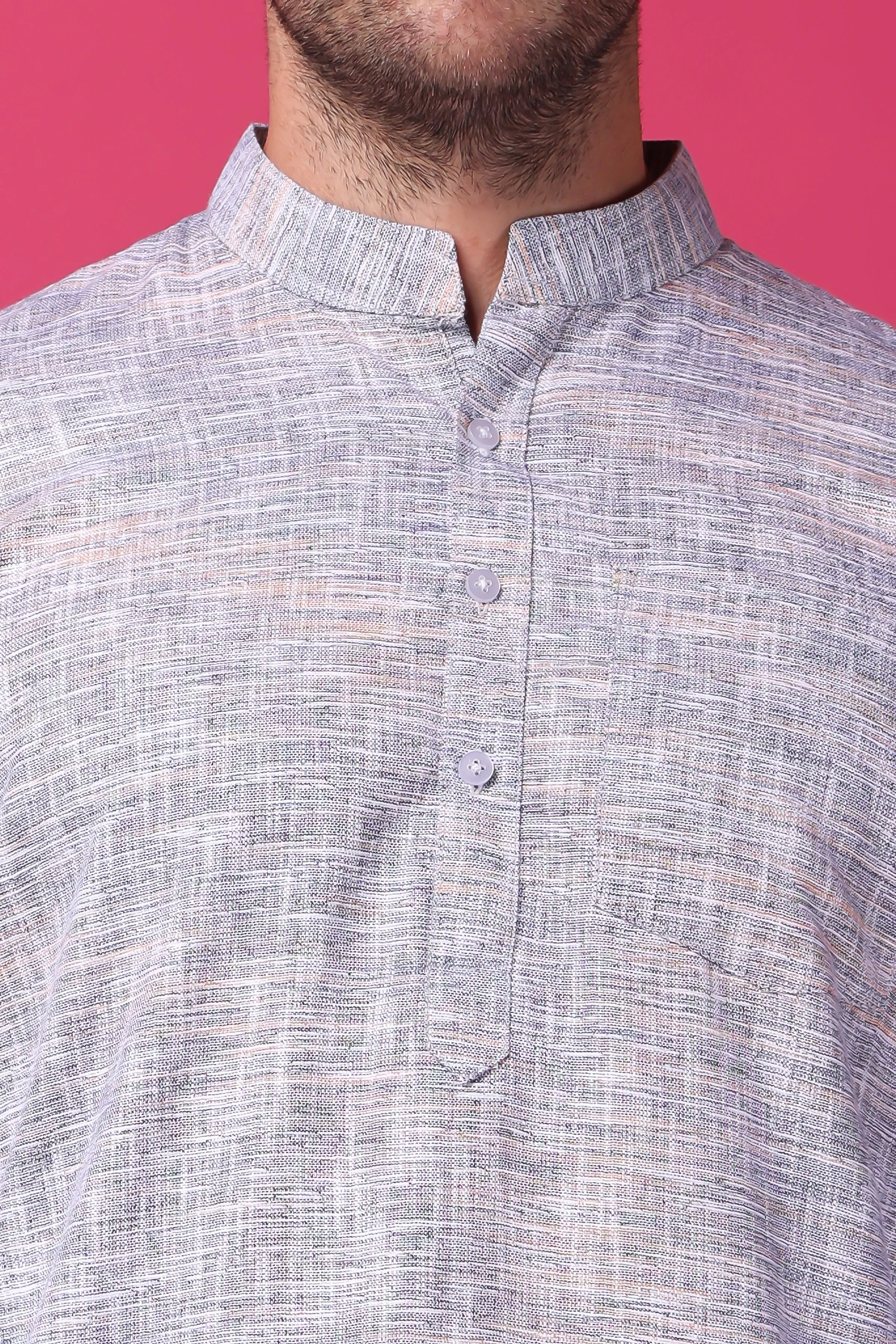 Opulent Grey Linen Kurta Pajama