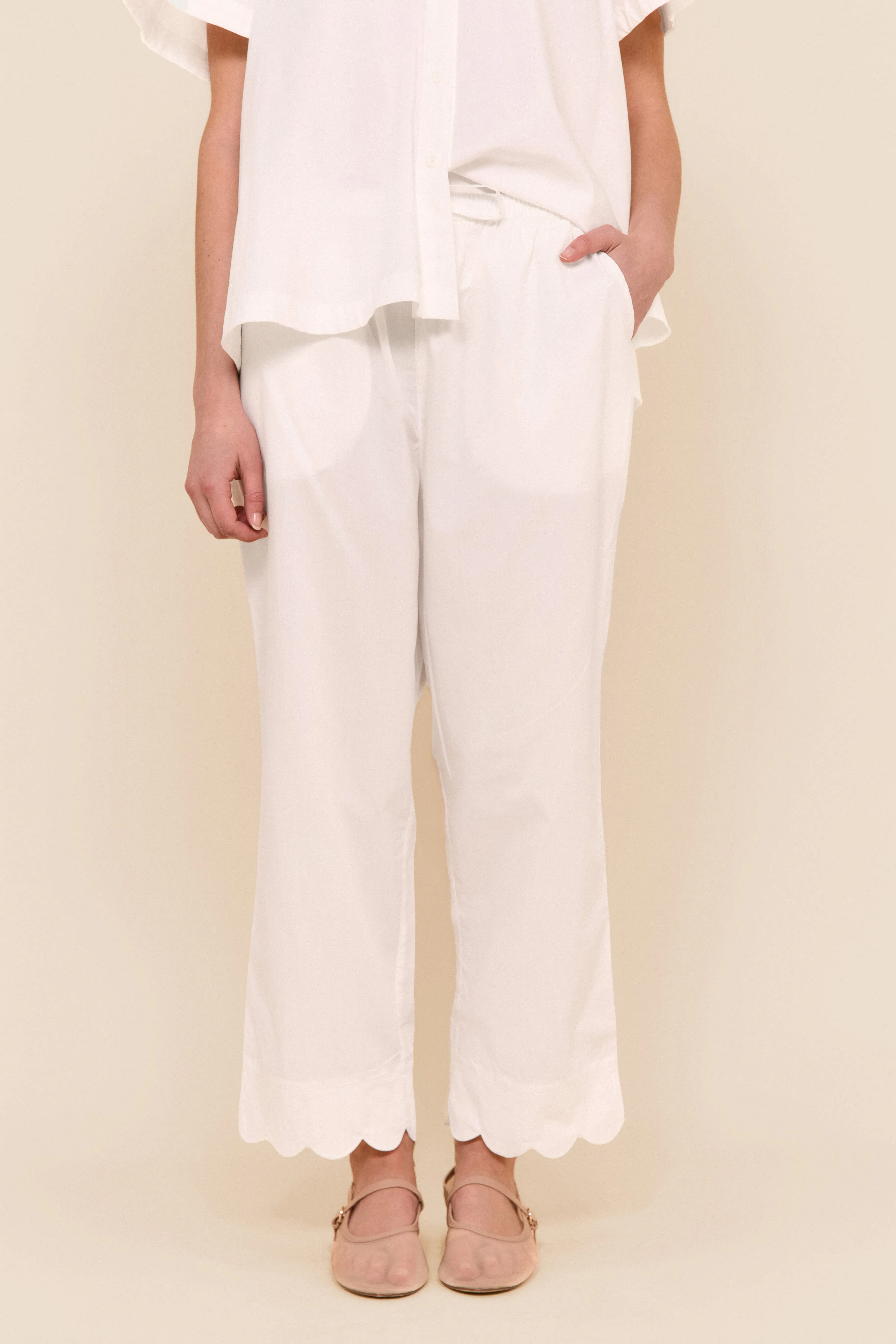 Penelope Sleep Set - Pants - Cotton Modal - Off White