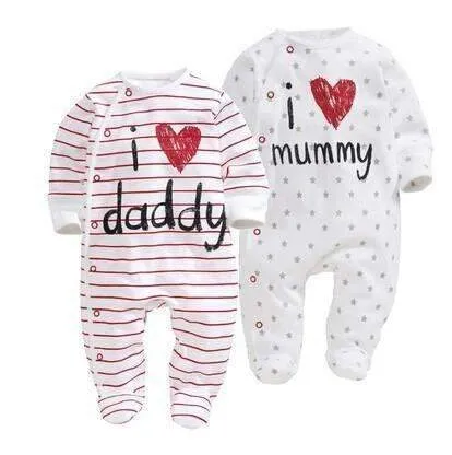 "I Heart Mommy/Daddy" Baby Romper