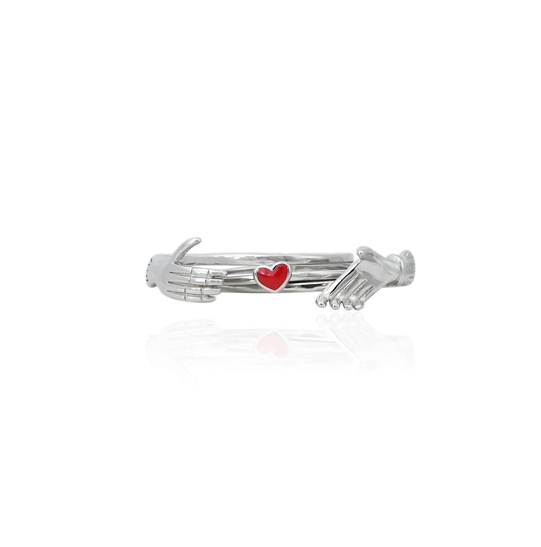 Silver "All Around Of Love" Couple Ring