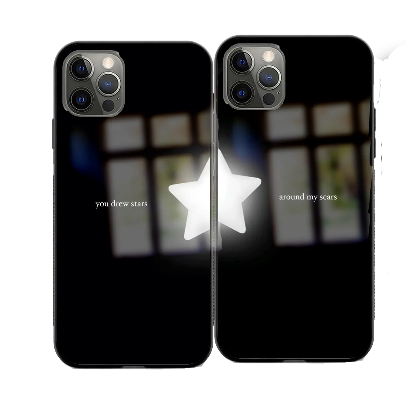 Stars Matching Phone Glass Cases