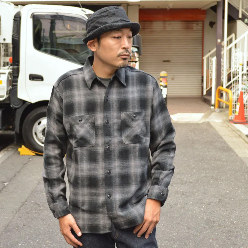 SUGAR CANE "SC29359" TWILL CHECK L/S WORK SHIRT