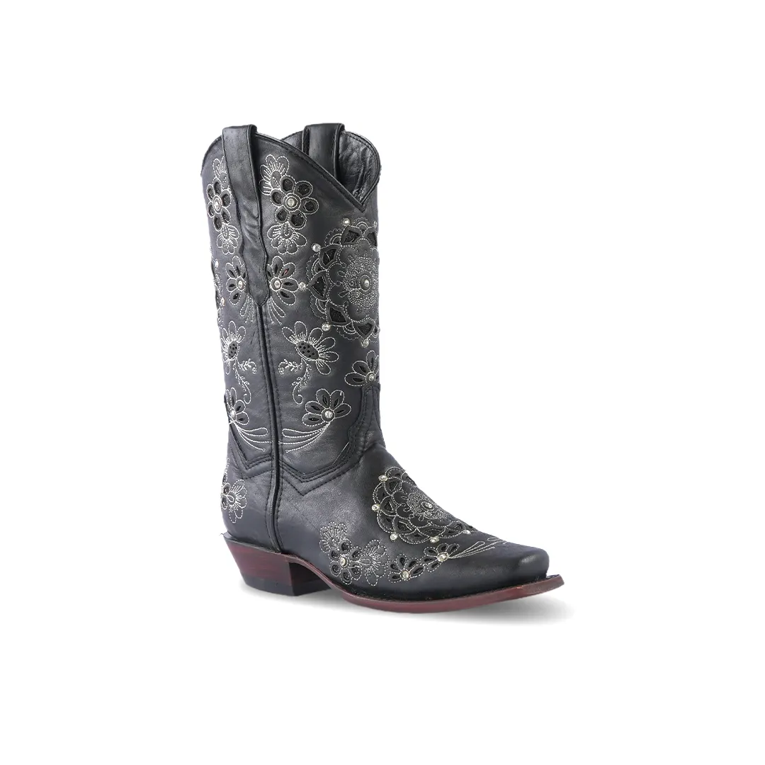 Texas Country Womens Western Boot Liga Black E328-1