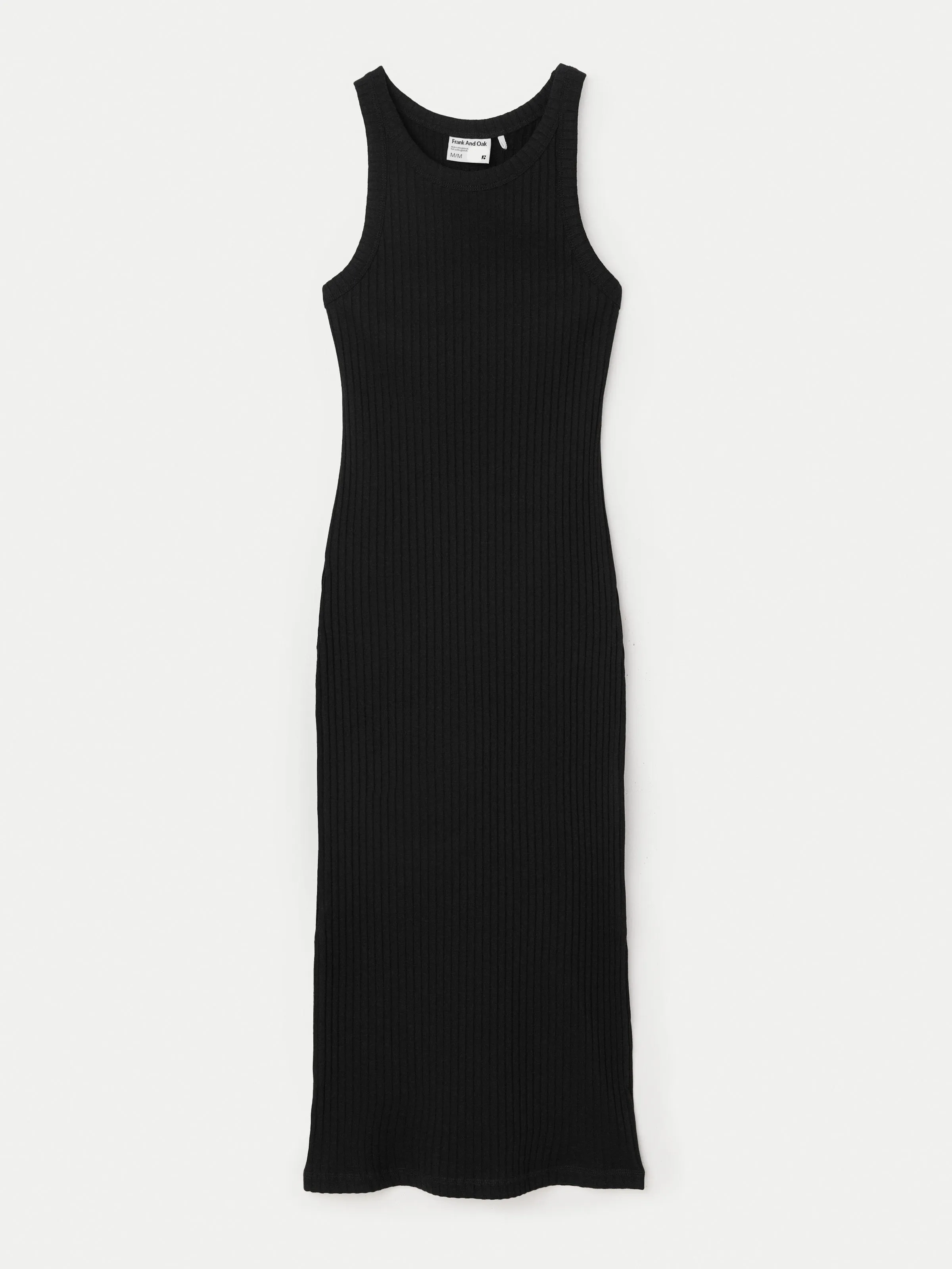 The Ribbed Tank Dress in Black