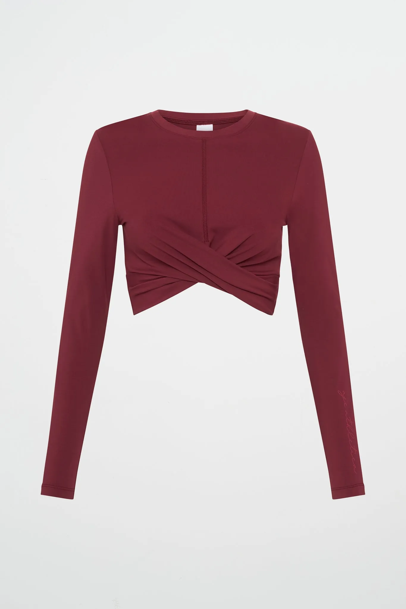 Twist Front Long Sleeve Crop Top 328