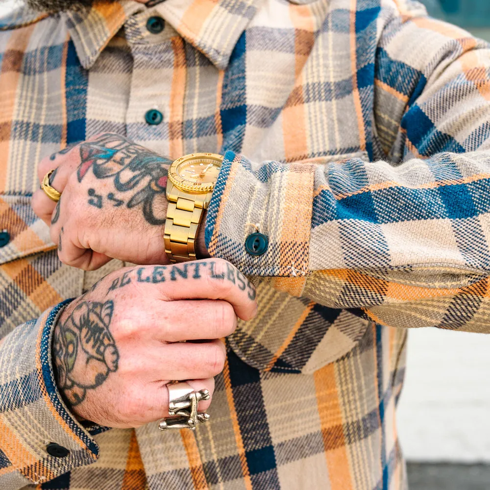 UES Heavy Flannel Shirt Navy