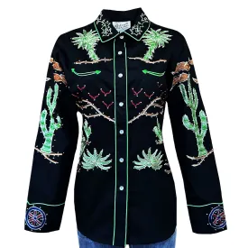 Women's Porter Wagoner Black Embroidered Western Shirt