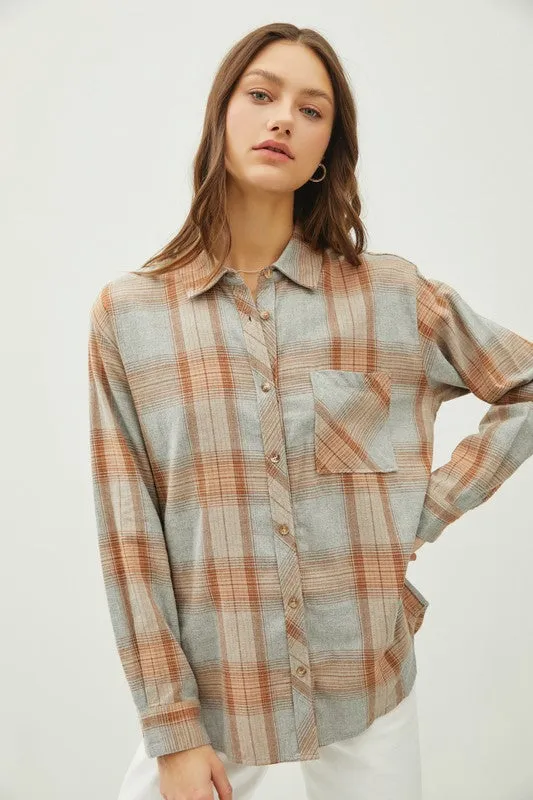 You're Still The One Plaid Flannel Tops - 2 colors!